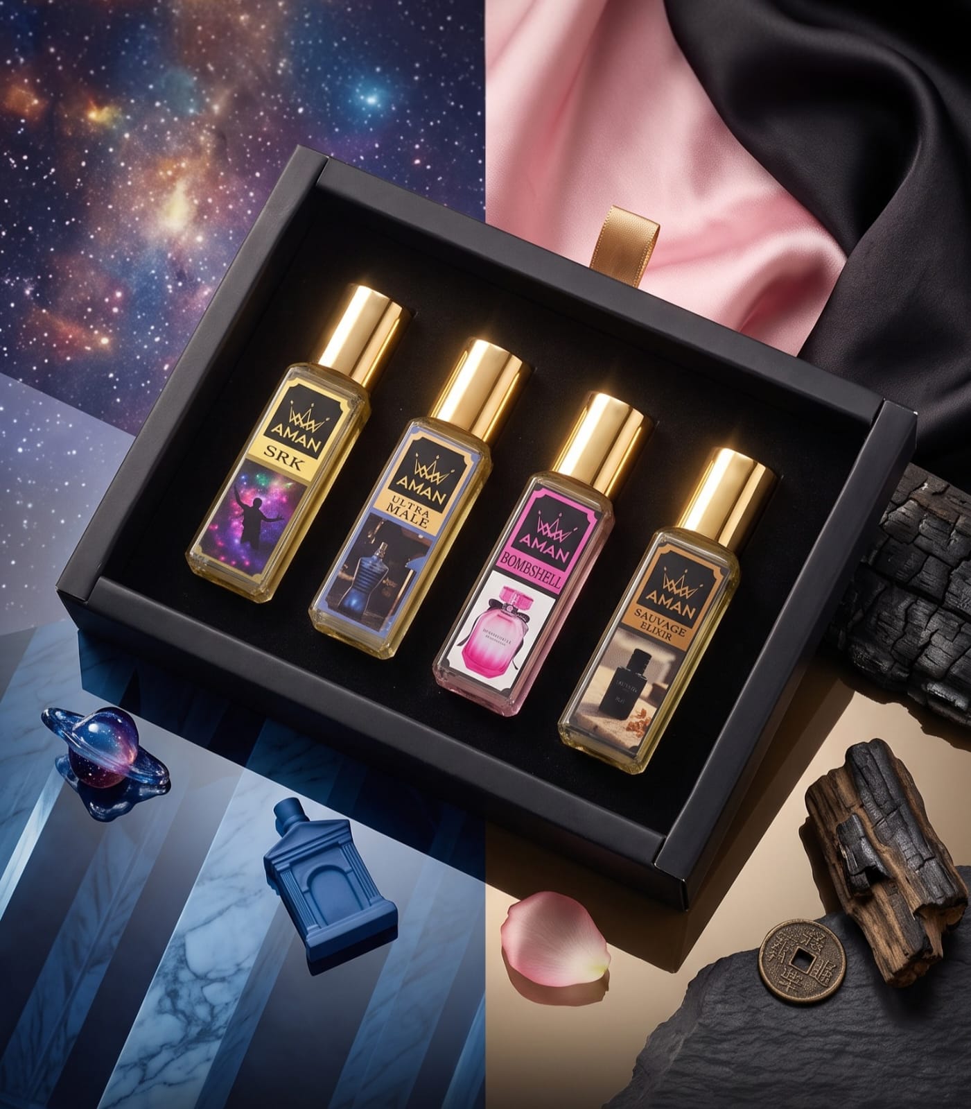 Aman fragrance Luxury Unisex Perfume Gift Set (20mlX4)