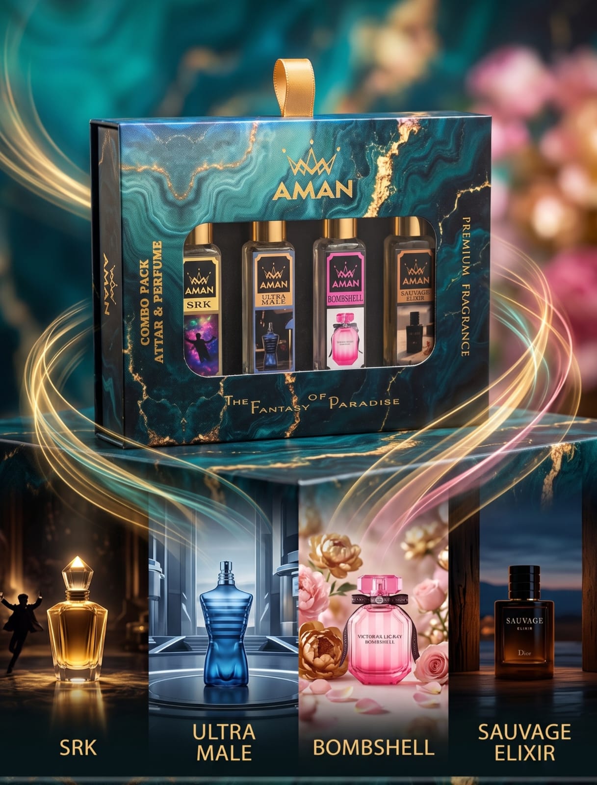 Aman fragrance Luxury Unisex Perfume Gift Set (20mlX4)