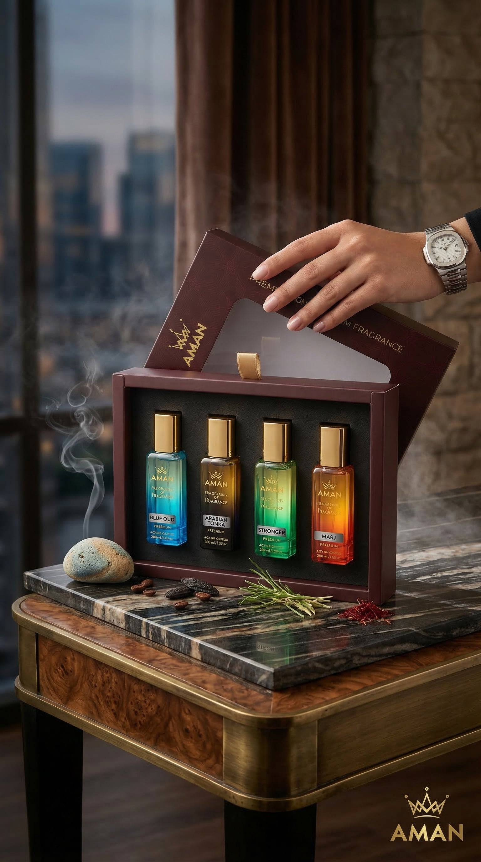 AMAN Fantasy of Paradise Perfume Combo (4 Premium Fragrances Set)(arabic)