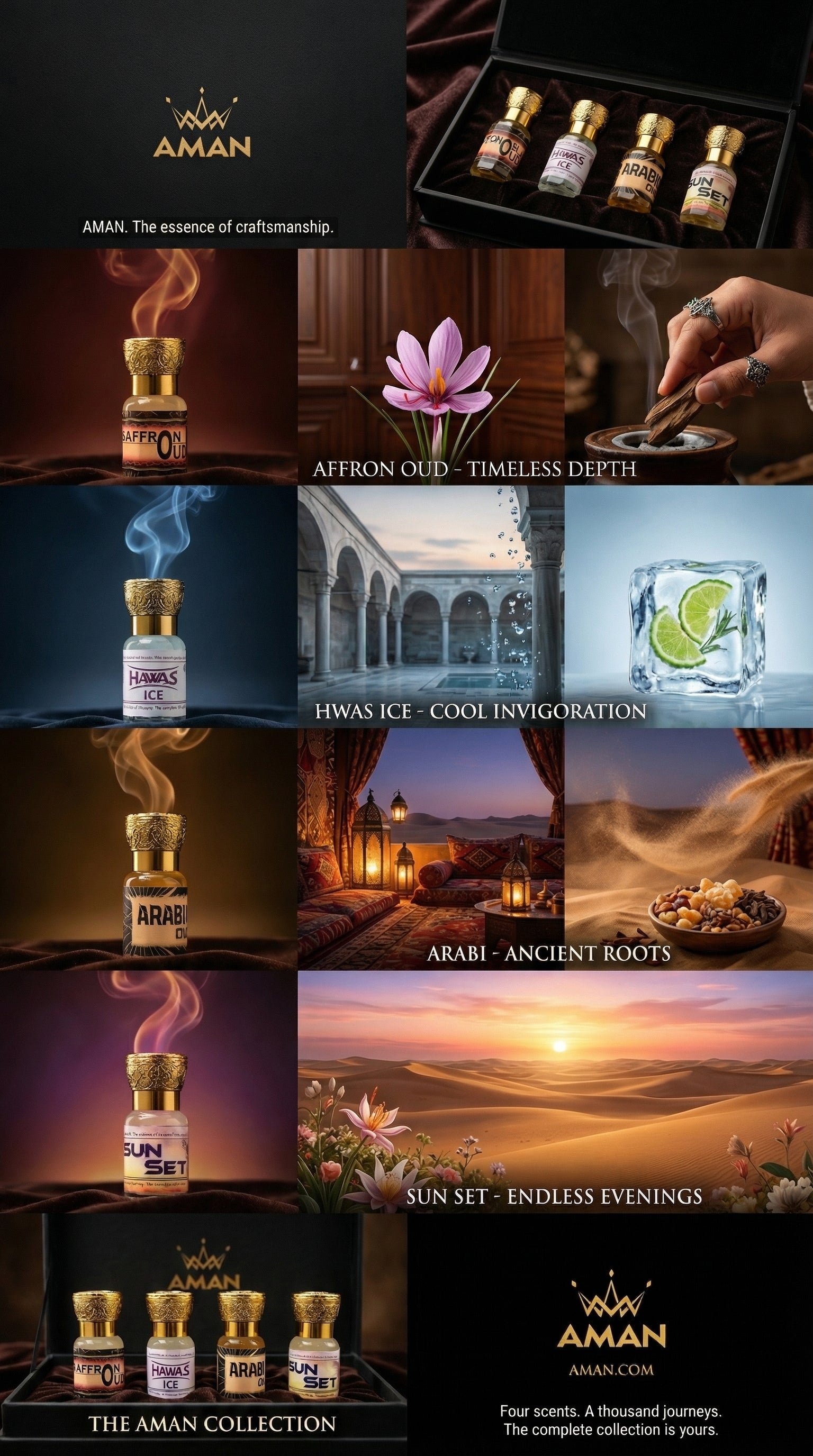 Aman Premium Attar Set (6ml Each)